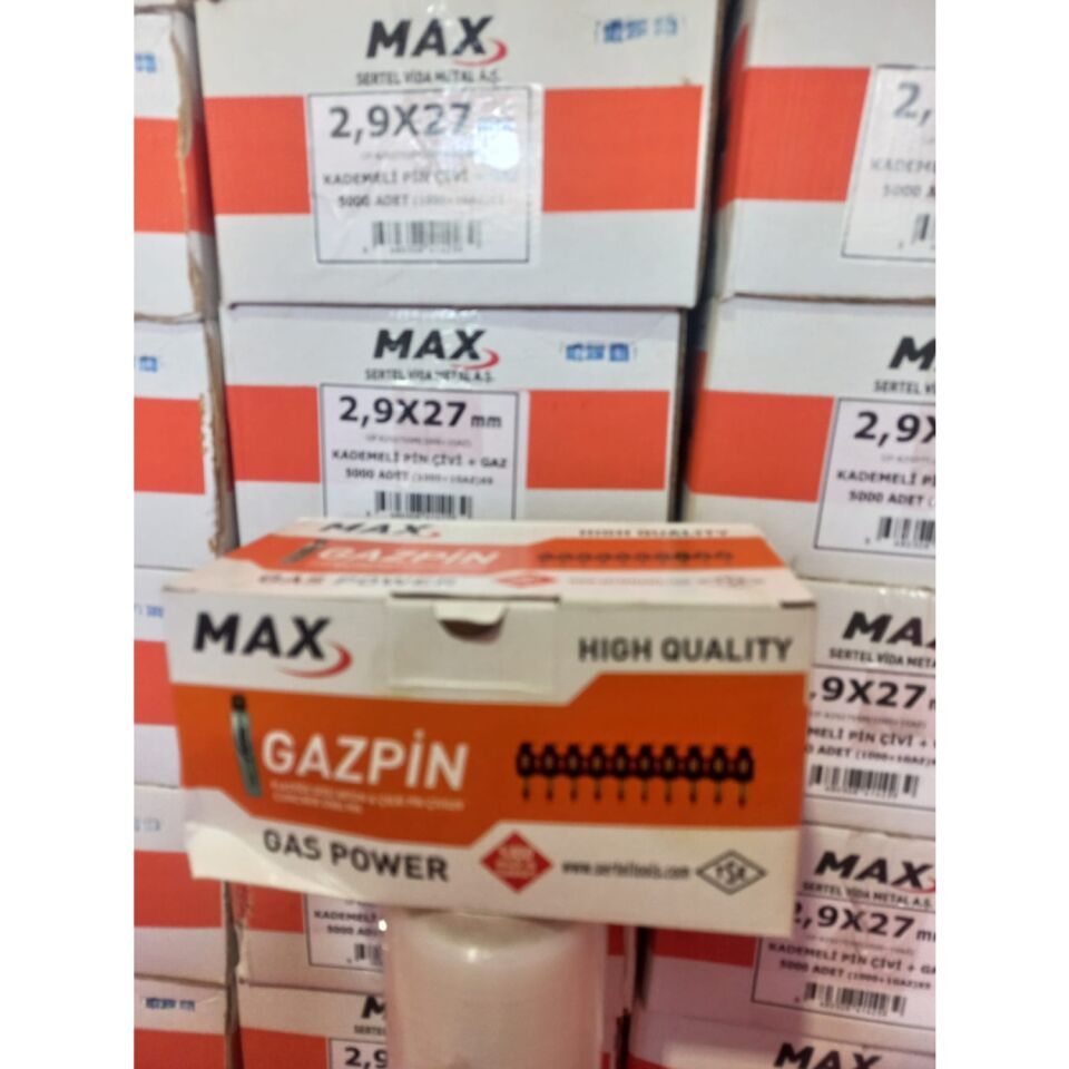 Akdeniz Pins Kademeli Pin Çivi + Gaz 2,9X27 (1000AD. Çivi + 1 Gaz)