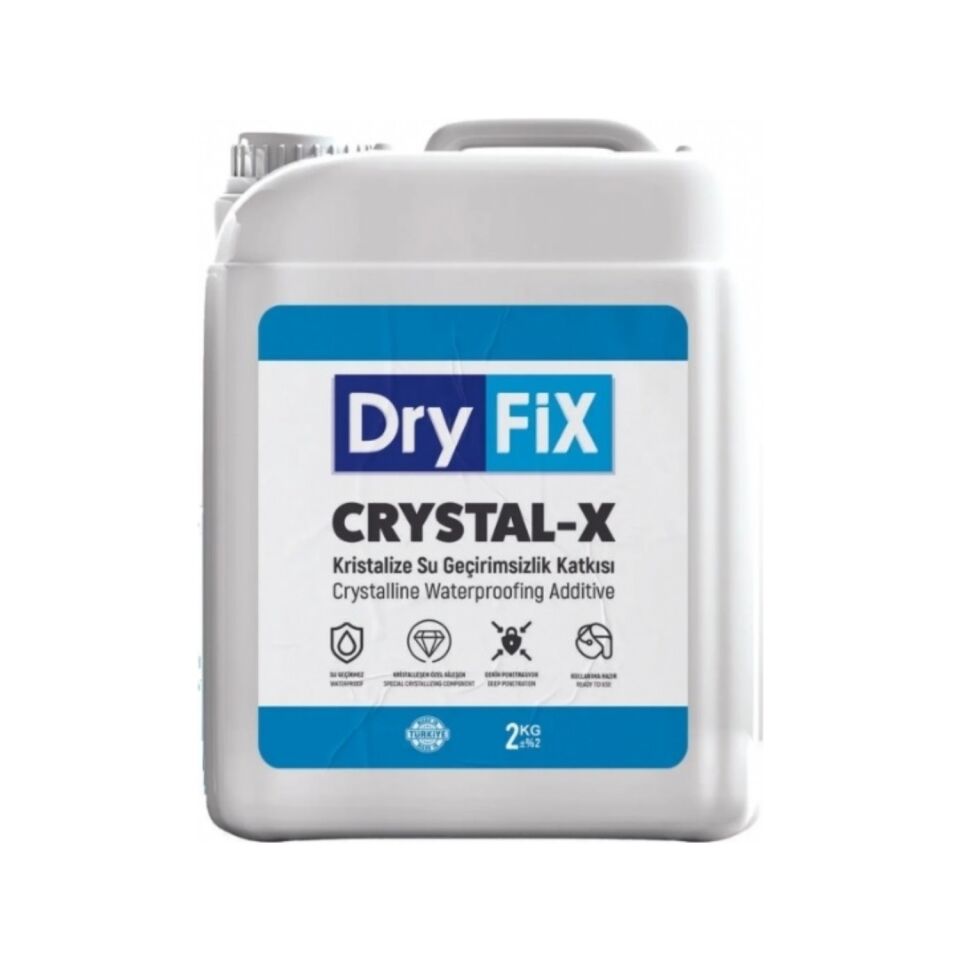 Dryfix Crystal-X Likit Kristalize Su Yalıtım Katkısı 30 Lt