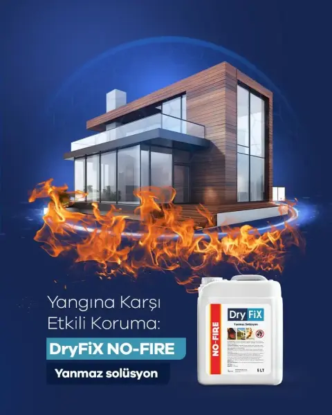 Dryfix No - Fıre Yanmaz Şeffaf Yangın Solüsyonu 5 Lt