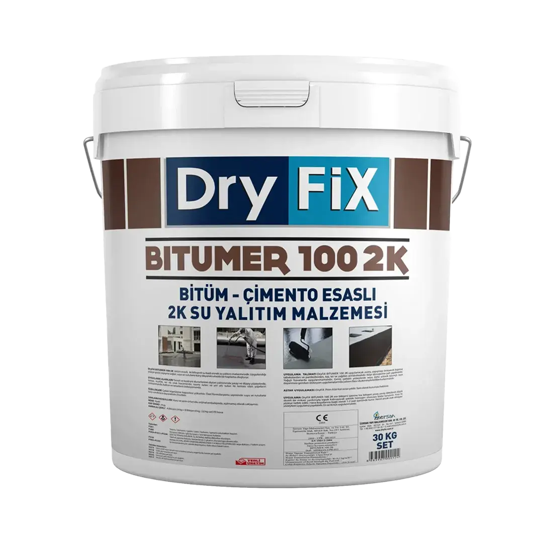 Dryfix Bitüm Kauçuk Esaslı Bitümer 100 2k Çift Komponentli Likit Membran 32 kg