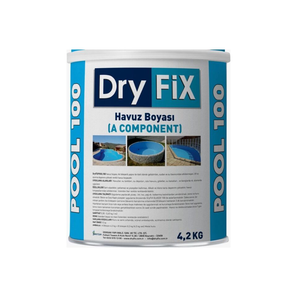 Dryfix  Pool 100 Havuz Boyası Mavi 4,5 Kg/set